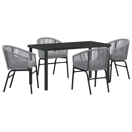 Trädgårdsmöbelset 5 pcs Antracit Pulverlackerat stål