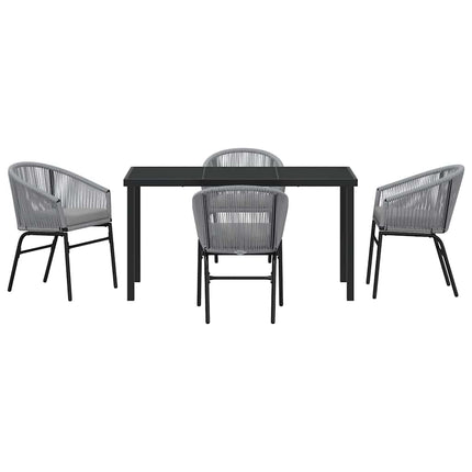 Trädgårdsmöbelset 5 pcs Antracit Pulverlackerat stål