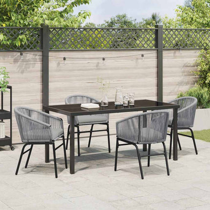 Trädgårdsmöbelset 5 pcs Antracit Pulverlackerat stål
