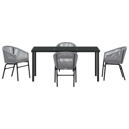 Trädgårdsmöbelset 5 pcs Antracit Pulverlackerat stål