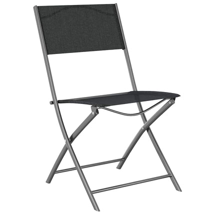 Trädgårdsmöbelset 5 pcs Svart Pulverlackerat stål