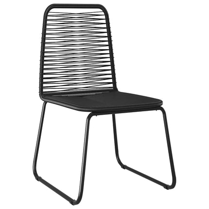 Trädgårdsmöbelset 3 pcs Svart Pulverlackerat stål