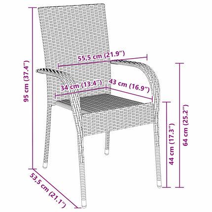 Trädgårdsmöbelset 3 pcs Svart Pulverlackerat stål