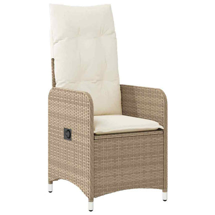 Trädgårdsmöbelset 3 pcs Beige konstrotting