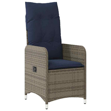 Trädgårdsmöbelset 7 pcs Svart konstrotting