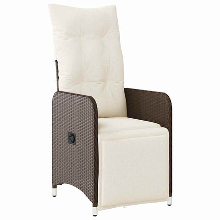 Trädgårdsmöbelset 5 pcs Brun konstrotting