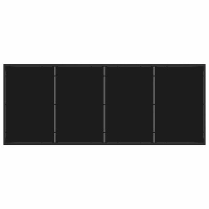 Trädgårdsmöbelset med kudde 7 pcs Svart konstrotting