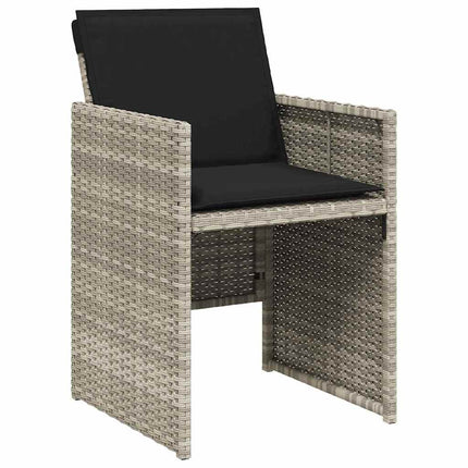 Trädgårdsmöbelset 5 pcs Ljusgrå konstrotting