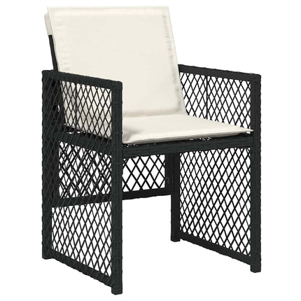 Trädgårdsmöbelset 5 pcs Svart konstrotting