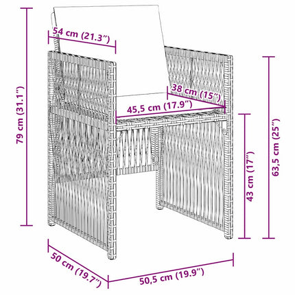 Trädgårdsmöbelset 5 pcs Grå Pulverlackerat stål
