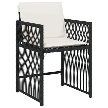 Trädgårdsmöbelset 5 pcs Svart konstrotting