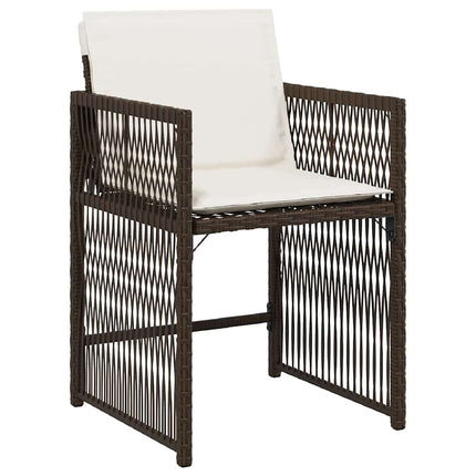 Trädgårdsmöbelset 5 pcs Brun konstrotting