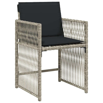 Trädgårdsmöbelset 5 pcs Ljusgrå konstrotting