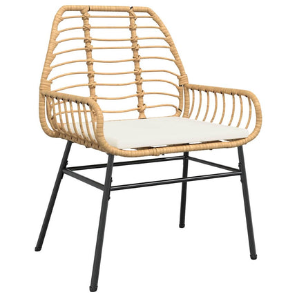 Trädgårdsmöbelset 3 pcs Brun konstrotting