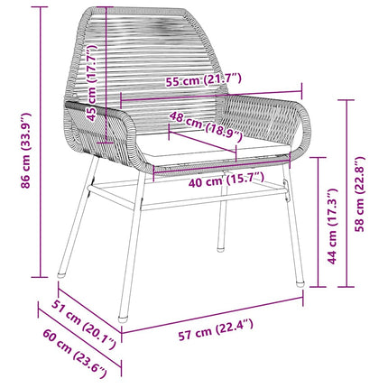 Trädgårdsmöbelset med kudde 9 pcs Svart konstrotting