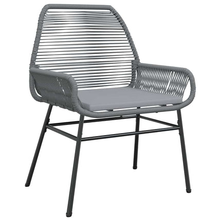 Trädgårdsmöbelset med kudde 7 pcs Grå konstrotting