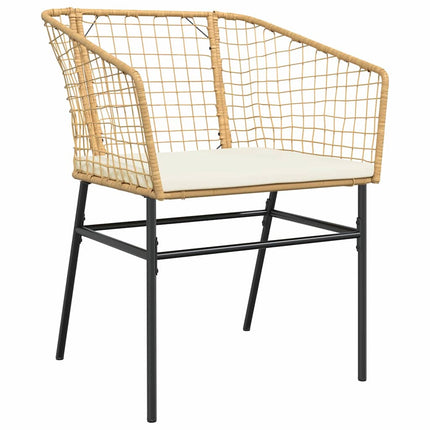 Trädgårdsmöbelset 5 pcs Brun konstrotting