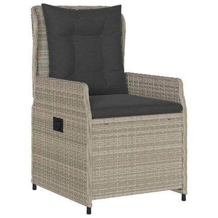 Trädgårdsmöbelset 9 pcs Ljusgrå konstrotting