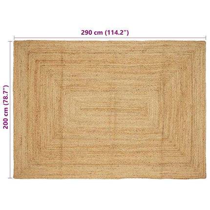 Områdesmattor Naturlig 200 x 290 cm Jute