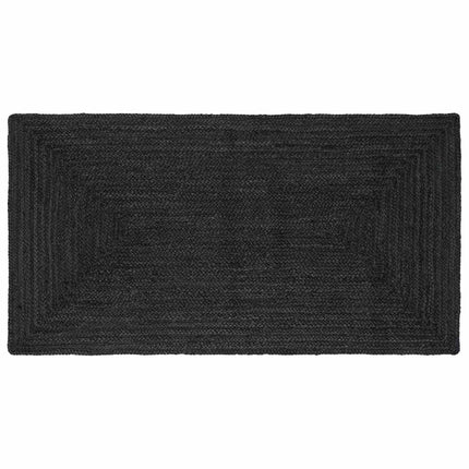 Områdesmattor Rektangulär Mörkgrå 80 x 150 cm Jute