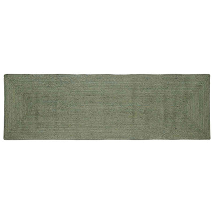 Områdesmattor Rektangulär Olivgrön 80 x 300 cm Jute