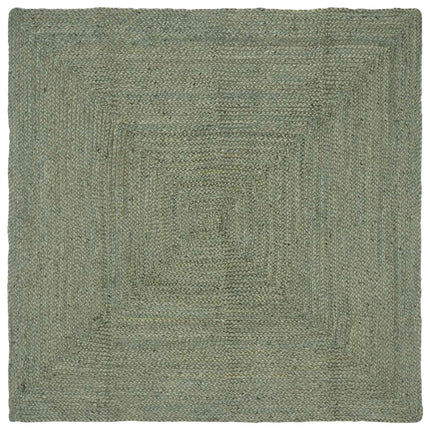 Områdesmattor Rektangulär Olivgrön 160 x 160 cm Jute