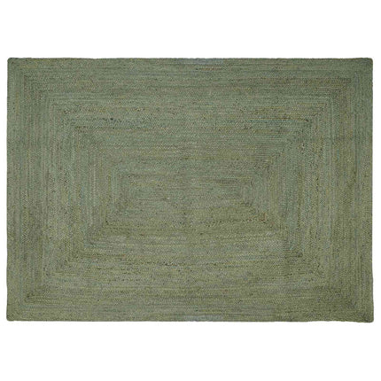 Områdesmattor Rektangulär Olivgrön 240 x 340 cm Jute