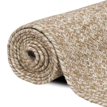 Områdesmattor Naturlig och vit 100 x 200 cm Jute