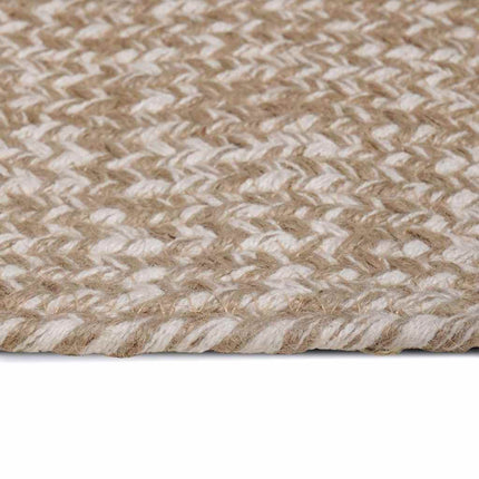 Områdesmattor Naturlig och vit 160 x 160 cm Jute