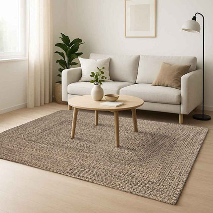Områdesmattor Naturlig och svart 160 x 230 cm Jute