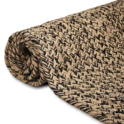 Områdesmattor Naturlig och svart 200 x 200 cm Jute