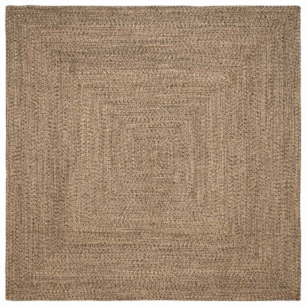 Områdesmattor Naturlig och svart 200 x 200 cm Jute