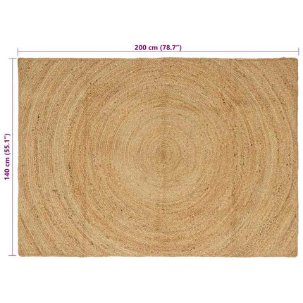 Områdesmattor Naturlig 140 x 200 cm Jute