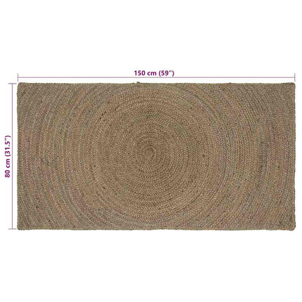 Områdesmattor Grå 80 x 150 cm Jute