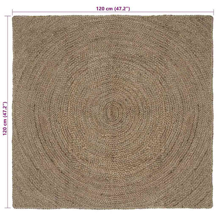 Områdesmattor Grå 120 x 120 cm Jute
