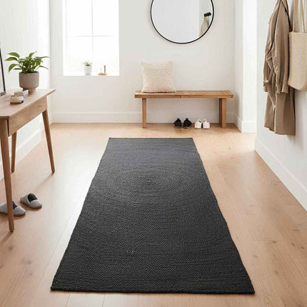 Områdesmattor Mörkgrå 80 x 250 cm Jute