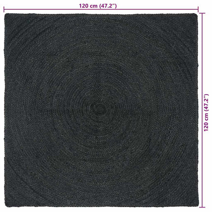 Områdesmattor Mörkgrå 120 x 120 cm Jute