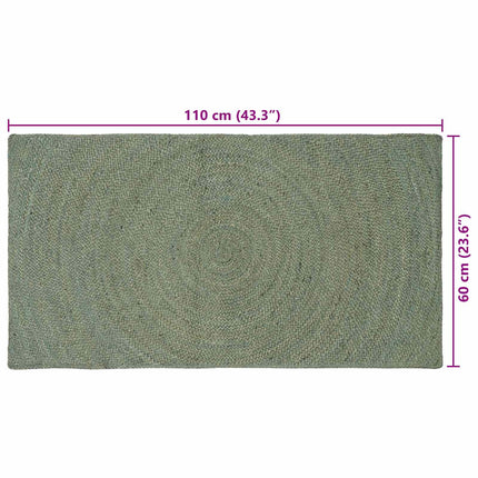 Områdesmattor Olivgrön 60 x 110 cm Jute