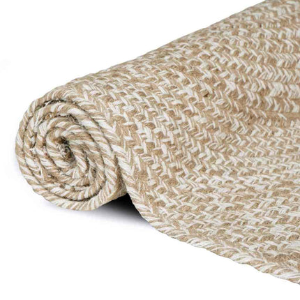 Områdesmattor Naturlig och vit 200 x 290 cm Jute