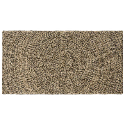 Områdesmattor Naturlig och svart 80 x 150 cm Jute