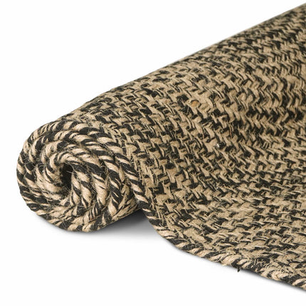Områdesmattor Naturlig och svart 80 x 400 cm Jute