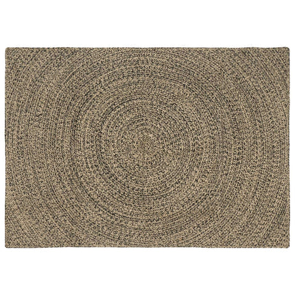 Områdesmattor Naturlig och svart 140 x 200 cm Jute