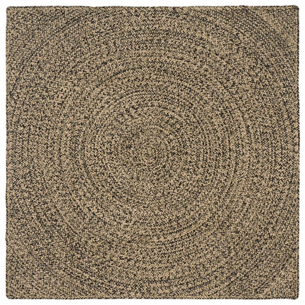 Områdesmattor Naturlig och svart 160 x 160 cm Jute