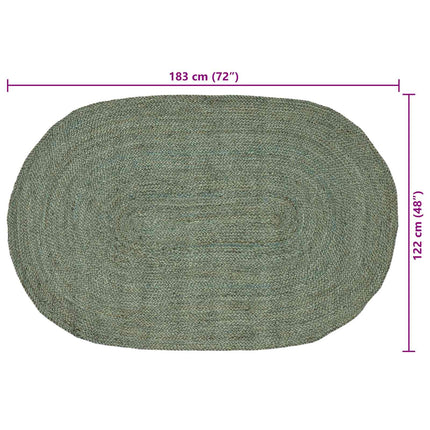 Områdesmattor Olivgrön 122 x 183 cm Jute