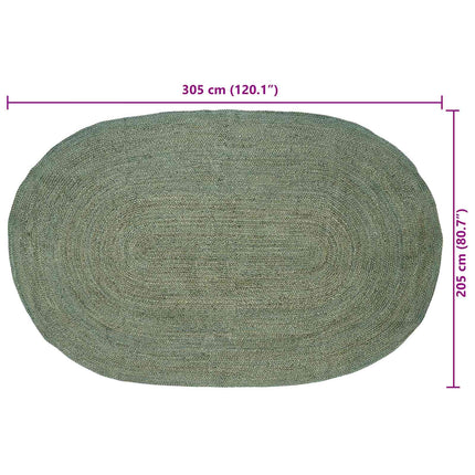 Områdesmattor Olivgrön 205 x 305 cm Jute