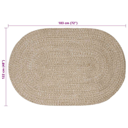Områdesmattor Vit 122 x 183 cm Jute