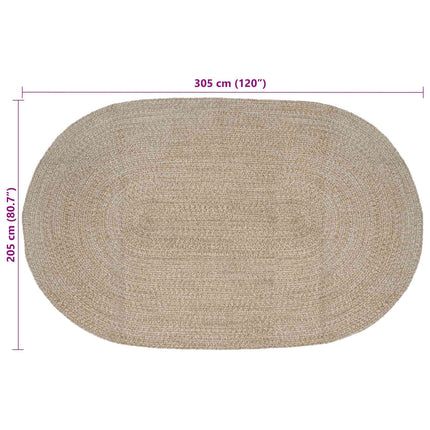 Områdesmattor Vit 205 x 305 cm Jute