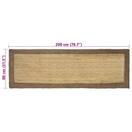 Områdesmattor Grå 80 x 200 cm Jute