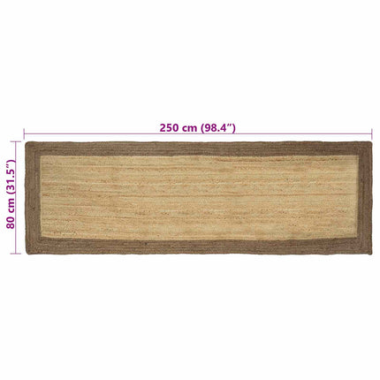 Områdesmattor Grå 80 x 250 cm Jute