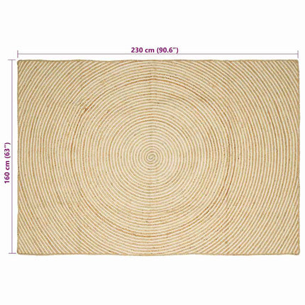 Områdesmattor Vit 160 x 230 cm Jute